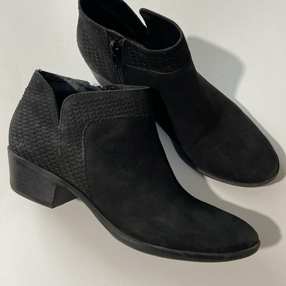 Lucky Brand Booties in Black Suede Leather - Picture 4 of 7